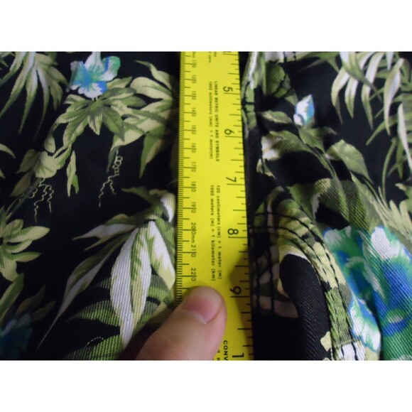 Bongo Cropped Skinny Ankle Jeans Juniors Size 7 Green/Black Floral Print New - Picture 7 of 9